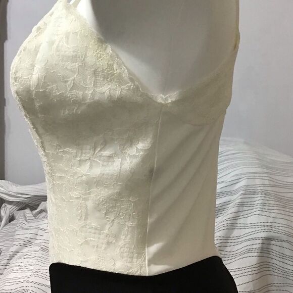Vanity Fair Vintage Slip Dress White And Black Full Slip Dress Size Small 34 - Picture 8 of 14